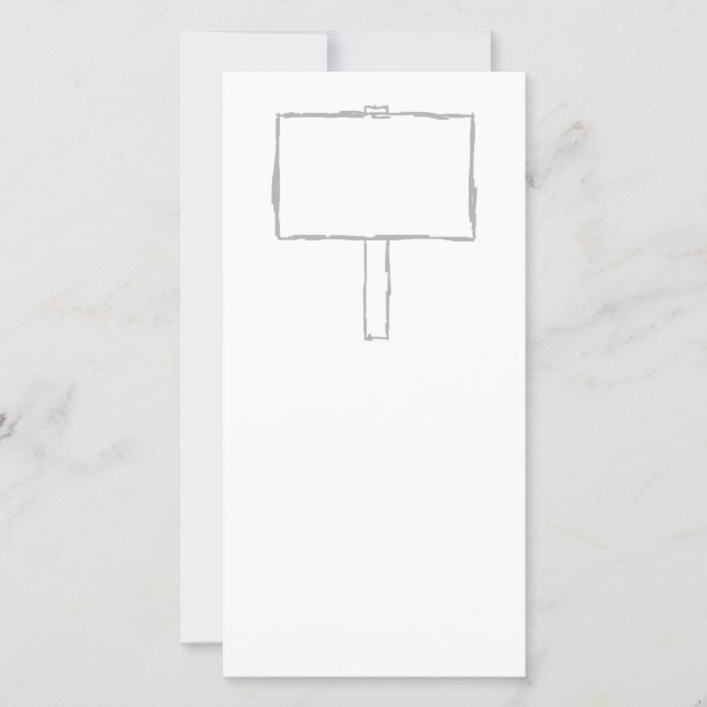 Aviso de cartaz. Cinza e branco. (Frente)