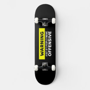 Aviso de Design de skate ofensivo
