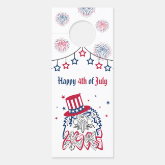 Aviso De Porta Águia Americana do Dia da Independência em 4 de ju