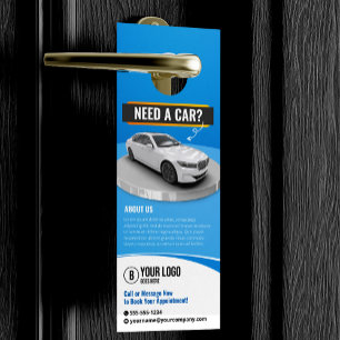 Aviso De Porta Aluguel de Carros de Luxo Modernos Automóvel