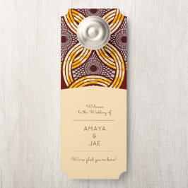 Aviso De Porta Ancara Azul, Dourado Hotel Floral Hanger