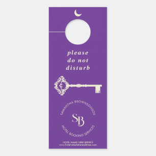 Aviso De Porta Apartamento Alugado Roxo Serviço de Limpeza