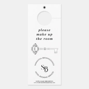Aviso De Porta Apartamento de Aluguel de Hotel Limpeza preto