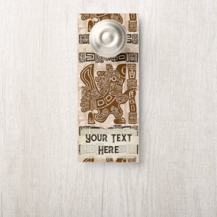 Aviso De Porta Arte Antiga Tribal do Guerreiro de Águia Asteca