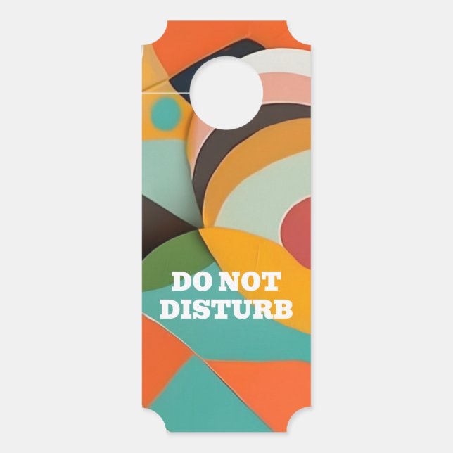 Aviso De Porta Arte Moderna de Meados do Século, Nome ou Geométri (Frente)