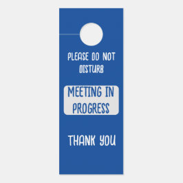 Aviso De Porta Azul Não Incomodar Reunião em Andamento WFH