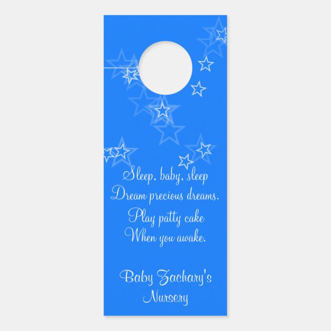 Aviso De Porta Baby Nursery Stars Door Hangers (Frente)