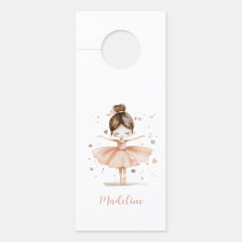 Aviso De Porta Ballerina Personalizado Name Girly