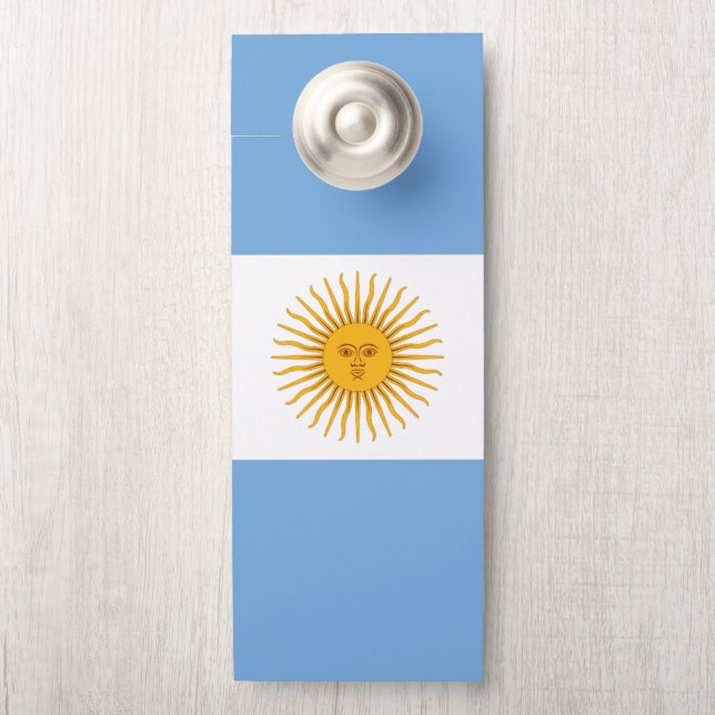 Aviso De Porta Bandeira da Argentina (Na maçaneta)