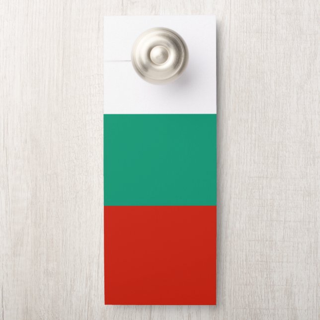 Aviso De Porta Bandeira da Bulgária (Na maçaneta)