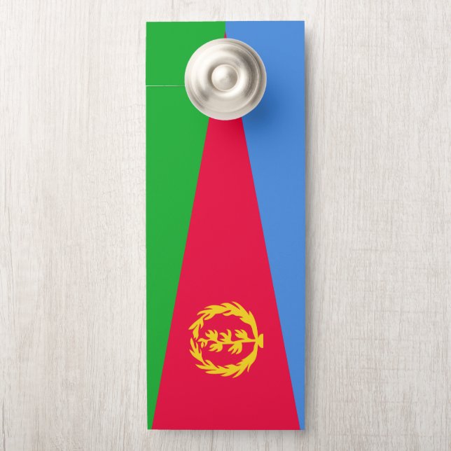 Aviso De Porta Bandeira da Eritreia (Na maçaneta)