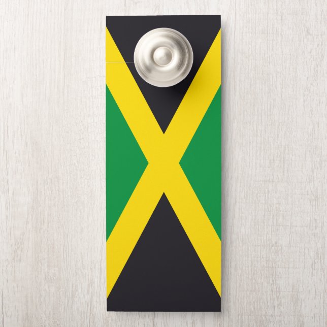 Aviso De Porta bandeira da Jamaica (Na maçaneta)