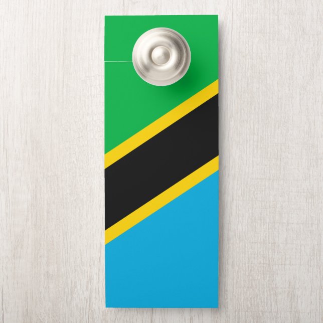 Aviso De Porta Bandeira da Tanzânia (Na maçaneta)