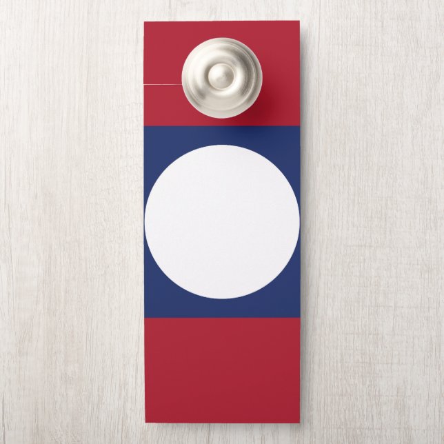 Aviso De Porta Bandeira do Laos (Na maçaneta)