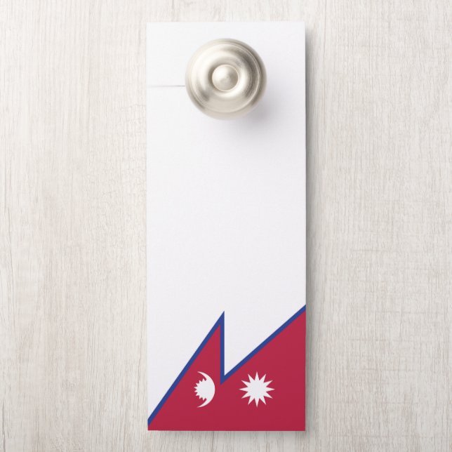 Aviso De Porta Bandeira do Nepal (Na maçaneta)