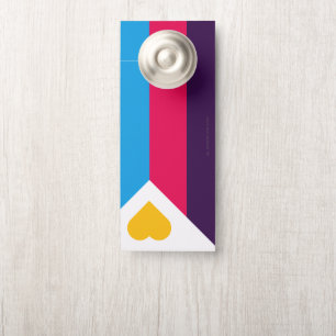 Aviso De Porta Bandeira do orgulho da poliamoria tricolor do Slip