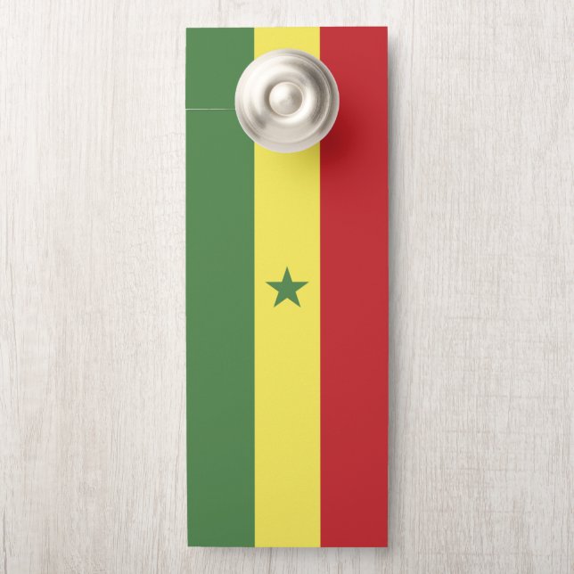 Aviso De Porta Bandeira do Senegal (Na maçaneta)