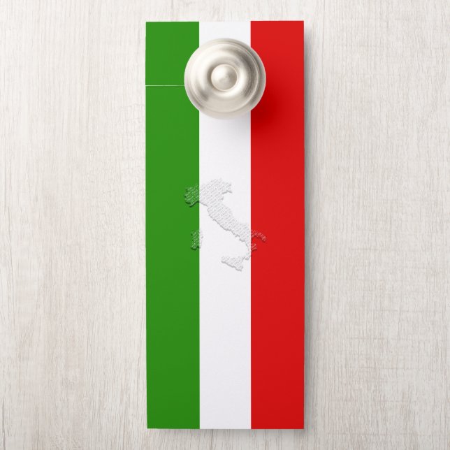 Aviso De Porta Bandeira italiana (Na maçaneta)