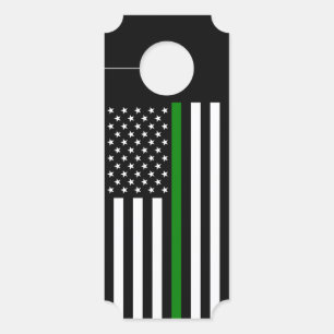Aviso De Porta Bandeira Thin Green Line: Veteranos Militares Patr