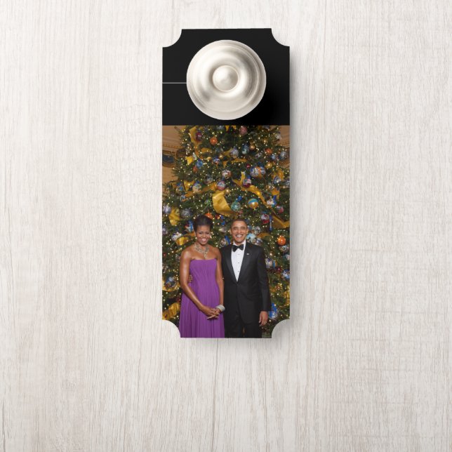 Aviso De Porta Barack Obama Presidente dos EUA Casa Branca Natal (Na maçaneta)