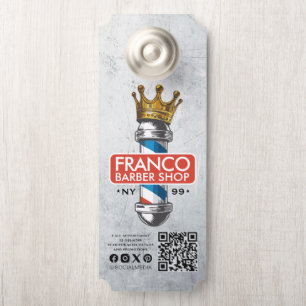 Aviso De Porta Barber Hair Compra Rei Coroa Barbeiro Par Salão