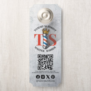Aviso De Porta Barber Hair Compra Rei Coroa Barbeiro Par Salão