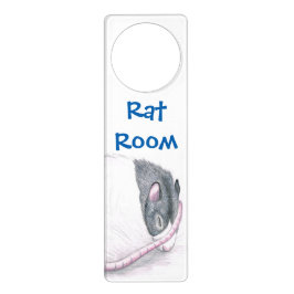 Aviso De Porta batente de porta de quarto de rato