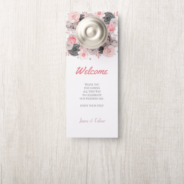 Aviso De Porta Bem-vindo e não perturbe o casamento (Na maçaneta)