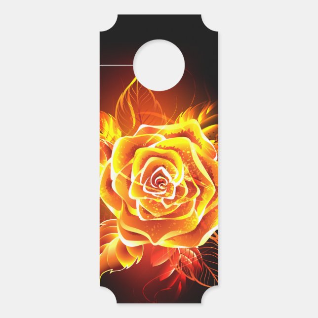 Aviso De Porta Blooming Fire Rosa (Frente)