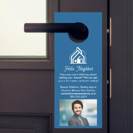 Aviso De Porta Blue Real Estate Company Advertising Realtor Photo
