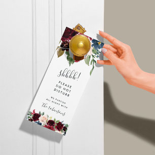 Aviso De Porta Boas-vindas/Não Incomodar Casamento Radiante Bloom