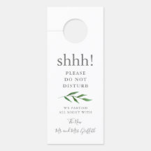 Boas-vindas/Não Incomodar Casamentos Elegantes