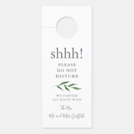 Aviso De Porta Boas-vindas/Não Incomodar Casamentos Elegantes