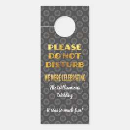 Aviso De Porta Boas-vindas Não Incomodar Cinzas Douradas Brancas