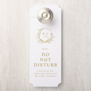 Aviso De Porta Bolsas de Hóspedes de Casamento em Ouro Vintage El