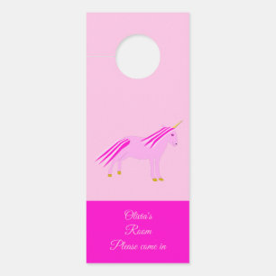 Aviso De Porta Bonito Menininha Rosa, Núcleo Personalizado de Uni