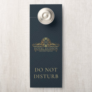 Aviso De Porta Branding do Hotel Luxury