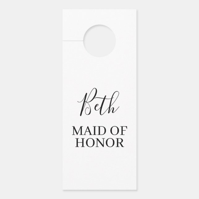 Aviso De Porta Bridal Party Bridesmaid Dia de Vestido do Organiza (Frente)