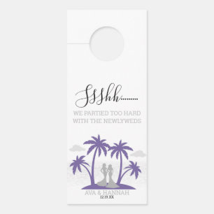 Aviso De Porta Brides Purple Beach Wedding