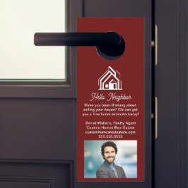 Aviso De Porta Burgundy Real Estate Company Advertising Realtor