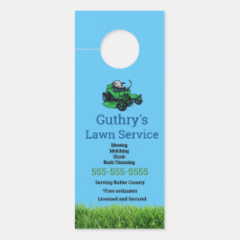 Aviso De Porta Cabeçalho da porta de serviço azul