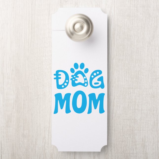 Aviso De Porta Cachorro Mãe (Na maçaneta)