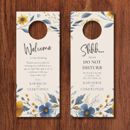 Aviso De Porta Casamento De Flores Selvagens Shhh Não Incomodar B