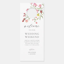 Aviso De Porta Casamento De Jardins De Flor Selvagem De Whimsical