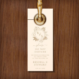 Aviso De Porta Casamento Romântico em Verde Tropical