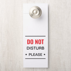 Aviso De Porta Casamento Simples Preto e Branco Não Perturbe
