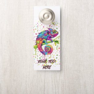 Aviso De Porta Chameleon Paint mantém estilo aquarela