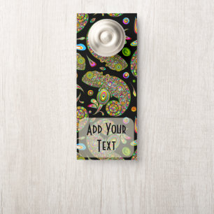 Aviso De Porta Chameleon Psychedelic Fantasy