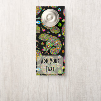 Aviso De Porta Chameleon Psychedelic Fantasy