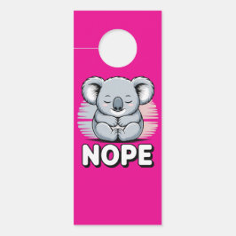 Aviso De Porta Coala Fofo Dormindo “Não” Cartoon Engraçado